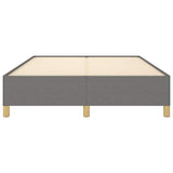 Bed Frame without Mattress Dark Grey 135x190 cm Double Double Fabric 349867