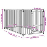 Outdoor Dog Kennel 100x200x100 cm 144488