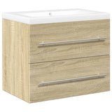 2 Piece Bathroom Furniture Set Sonoma Oak Engineered Wood 3325046