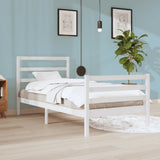 Bed Frame without Mattress White Solid Wood Pine 90x200 cm 3104992