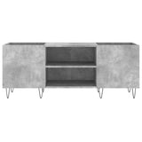 Record Cabinet Concrete Grey 121x38x48 cm Engineered Wood 831680