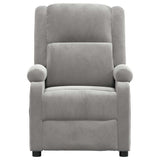 Massage Chair Light Grey Velvet 342410