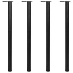 4 Height Adjustable Table Legs Black 1100 mm 242141