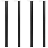 4 Height Adjustable Table Legs Black 1100 mm 242141
