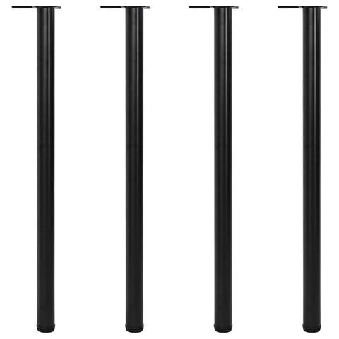 4 Height Adjustable Table Legs Black 1100 mm 242141