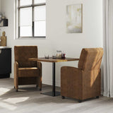 Dining Chairs with Wheels 2 pcs Brown 58 x 67 x 97 cm 42017861