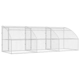 Dog Kennel 3 pcs Silver 6 x 2 x 2 m Galvanised steel 3368334