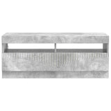 LED TV Cabinet Concrete Grey Engineered Wood 897428