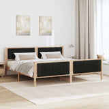 Bed frame Brown and black 200 x 200 cm Solid pine wood 3394300