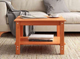 Coffee Table Wax brown 50 x 50 x 45 cm Solid pine wood 858232