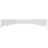 9-panel Wind Screen Fabric 1200x160 cm Sand White 47198