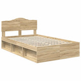 Bed Frame with Headboard Sonoma 120 x 200 cm Solid Pine Wood 3412918