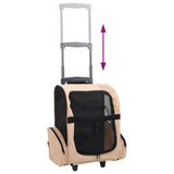 Foldable Multipurpose Pet Trolley Beige 170192
