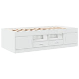 Daybed White Engineered wood 100x200 cm Daybed Rectangular 3280237