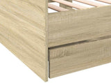 Bed Frame with Storage Sonoma Oak 80 x 200 cm Engineered Wood 3429630
