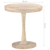 ZNTS Side Table Ø50x55 cm Solid Mango Wood 320599