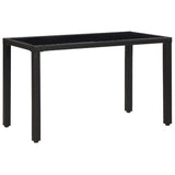 5 Piece Outdoor Dining Set with Cushions Poly Rattan Black 42596