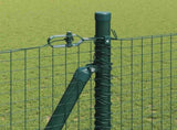 Welded Wire Fence with Concrete Base 50 x 1.4 m Green Mesh 3352481