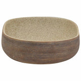 Countertop Basin Sand and Brown Oval 59x40x14 cm Ceramic 155104