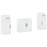 2 Piece Bathroom Cabinet Set UTRECHT High Gloss White 3418057