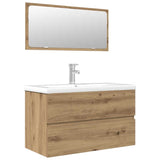 ZNTS 3 Piece Bathroom Furniture Set Artisan Oak Engineered Wood 3328940