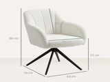360 Degree Swivel Accent Chair, Teddy Fleece Fabric Armchair, Upholstered Tufted Vanity Chair with T3398P377852