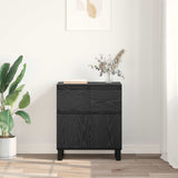 Sideboard Black Oak 60 x 35 x 70 cm Engineered Wood and Iron 881743