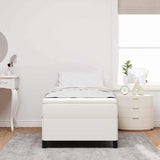 Box Spring Bed Cream 100 x 200 cm Velvet 42006954