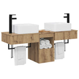 Bathroom Furniture Set 3 pcs Artisan Oak Engineered Wood 3405606