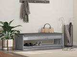 Hall Bench with Cushion with Shelf Grey Sonoma 103 x 38 x 45 cm 891589