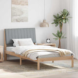 Bed Frame with Headboard Brown 100 x 200 cm Solid Pine Wood 878909