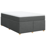 Box Spring Bed with Mattress Dark Grey 120x200 cm Fabric 3285367