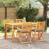 Folding Chair 4 pcs Grey 49 x 57.5 x 92cm Solid Acacia wood 3329124