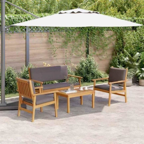 Garden Sofa Set 4 pcs Brown 75 x 45 x 38cm Solid Acacia wood 3325228