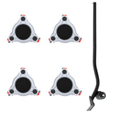 Furniture Rollers 4 pcs with Lifter 14.5x13.5x4 cm Steel 400 kg 42002557