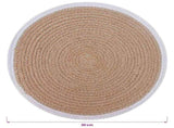Jute Placemets 12 pcs Natural and White 30 cm 100% Tossa Jute 42012319