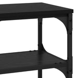 Console Table Black Oak 100 x 30 x 75 cm Engineered wood 883542