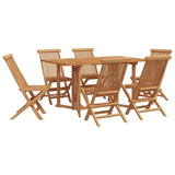 Garden Dining Set 7 pcs Brown Solid Teak Wood 3155338
