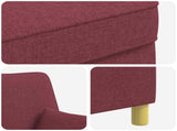 XL Armchair with Cushions Wine Red Fabric 42043486