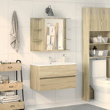 Bathroom Mirror Cabinet Sonoma Oak 80x20.5x64 cm Engineered Wood 849603