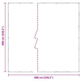Clear Tarpaulin with Eyelets 6x6 m PVC 4018617