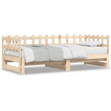 Pull-out Day Bed without Mattress 2x cm Solid Wood 840385