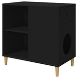 Cat House Black 72 x 42.5 x 70 cm Engineered Wood 8000681