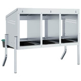 Chicken Nesting Box 4 Compartments with Legs Galvanised Steel 4104897
