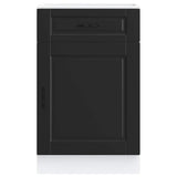 Kitchen Base Cabinet Porto Black Engineered Wood 853958