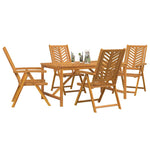 Garden Dining Set 5 pcs Brown 150 x 90 x 74 cm 3154123