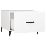 Coffee Table with Metal Legs 2 pcs White 50x50x40 cm 812727