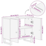 Sink Cabinet 62x33x58 cm Solid Wood Reclaimed and Engineered Wood 351988