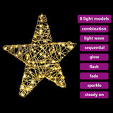 3D Star 50 LEDs Warm white 55 x 52.5 x 9 cm Rattan 42019104