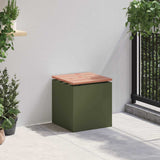 Garden Bench Olive green 40 x 40 x 43 cm Steel 874915